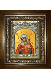 Икона Божья Матерь Воспитание, 14x18 см, в деревянном киоте 20х24 см, арт вк-2780
