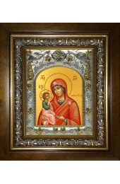 Икона Божья Матерь Гребневская, 14x18 см, в деревянном киоте 20х24 см, арт вк-2781