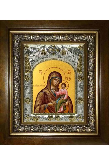 Икона Божья Матерь Далматская, 14x18 см, в деревянном киоте 20х24 см, арт вк-2782
