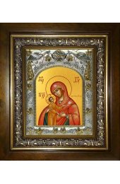 Икона Божья Матерь Девпетерувская, 14x18 см, в деревянном киоте 20х24 см, арт вк-2783