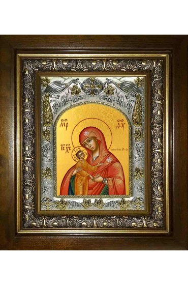Икона Божья Матерь Девпетерувская, 14x18 см, в деревянном киоте 20х24 см, арт вк-2783