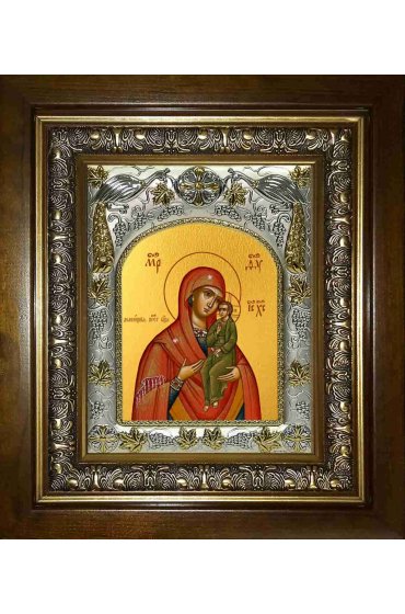 Икона Божья Матерь Домницкая, 14x18 см, в деревянном киоте 20х24 см, арт вк-2785