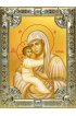 Икона Богоматерь Жировицкая серебро 18 х 24 со стразами, арт вк-2808