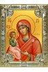 Икона Богоматерь Гребневская серебро 18 х 24 со стразами, арт вк-2851