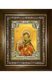 Икона Богородица Акидимская, 18x24 см, со стразами, в деревянном киоте, арт вк-2879