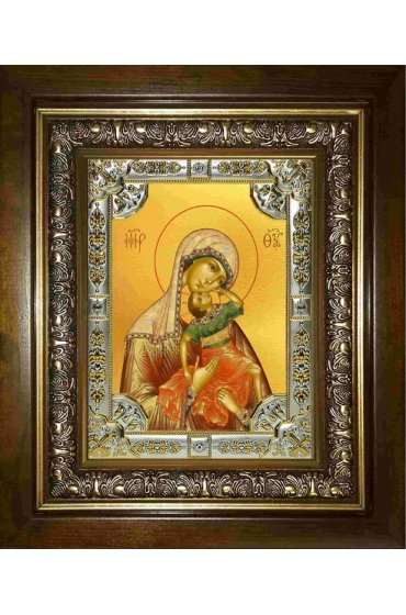 Икона Богородица Акидимская, 18x24 см, со стразами, в деревянном киоте, арт вк-2879