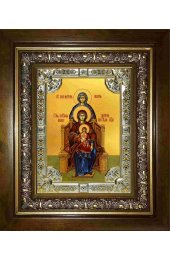 Икона Богородица со сродницами праведными Анной и Марией, 18x24 см, со стразами, в деревянном киоте, арт вк-2901