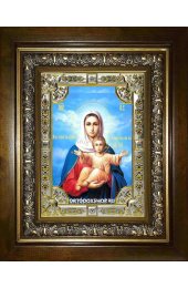 Икона Богородица Аз есмь с вами, 18x24 см, со стразами, в деревянном киоте, арт вк-2902