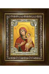 Икона Богородица Воспитание, 18x24 см, со стразами, в деревянном киоте, арт вк-2909