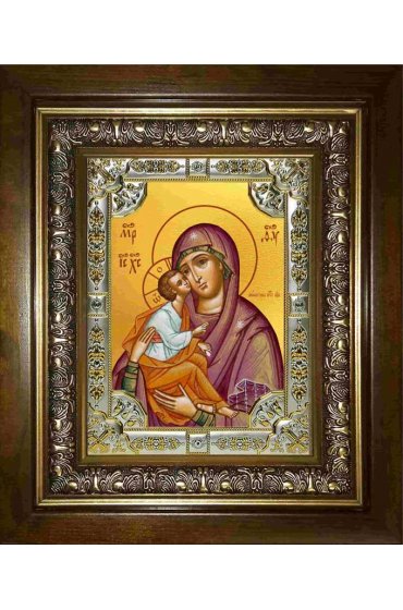 Икона Богородица Акафистная, 18x24 см, со стразами, в деревянном киоте, арт вк-2912