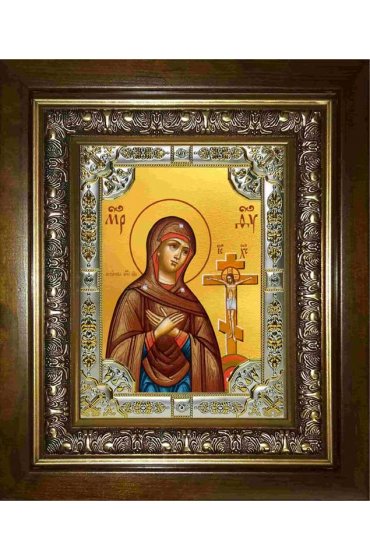 Икона Богородица Ахтырская, 18x24 см, со стразами, в деревянном киоте, арт вк-2914