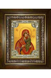 Икона Богородица Домницкая, 18x24 см, со стразами, в деревянном киоте, арт вк-2923
