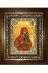 Икона Богородица Домницкая, 18x24 см, со стразами, в деревянном киоте, арт вк-2923