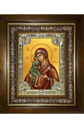 Икона Богородица Елецкая, 18x24 см, со стразами, в деревянном киоте, арт вк-2925