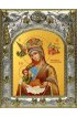 Икона Божья Матерь Млекопитательница 14x18 в серебряном окладе, арт вк-2981