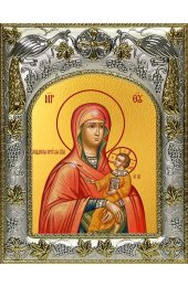 Икона Божьей Матери Лиддская 14x18 в серебряном окладе, арт вк-3003