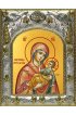 Икона Божьей Матери Муромская 14x18 в серебряном окладе, арт вк-3010