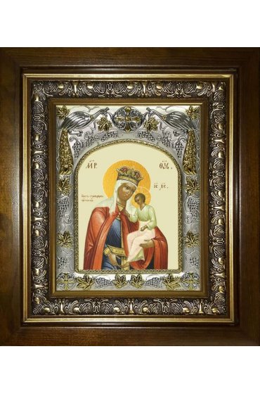 Икона Божьей Матери Избавление от бед страждущих, 14x18 см, в деревянном киоте 20х24 см, арт вк-3031