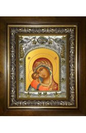 Икона Божья Матерь Игоревская, 14x18 см, в деревянном киоте 20х24 см, арт вк-3064