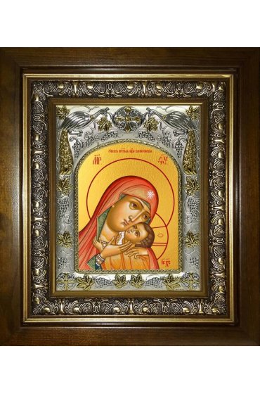 Икона Божьей Матери Касперовская, 14x18 см, в деревянном киоте 20х24 см, арт вк-3076