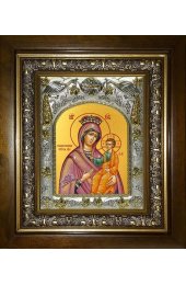 Икона Божьей Матери Избавительница, 14x18 см, в деревянном киоте 20х24 см, арт вк-3080