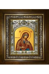 Икона Божья Матерь Калужская, 14x18 см, в деревянном киоте 20х24 см, арт вк-3084