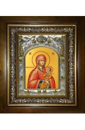 Икона Божьей Матери Лиддская, 14x18 см, в деревянном киоте 20х24 см, арт вк-3088