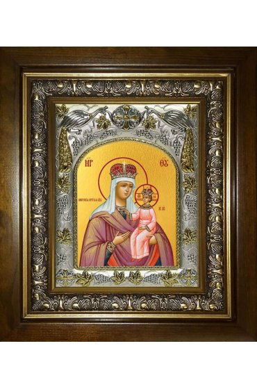 Икона Божьей Матери Любечская, 14x18 см, в деревянном киоте 20х24 см, арт вк-3089