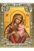 Икона Божьей Матери Игрицкая серебро 18 х 24 со стразами, арт вк-3160