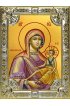 Икона Божьей Матери Кипрская серебро 18 х 24 со стразами, арт вк-3166
