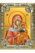 Икона Божьей Матери Коневская серебро 18 х 24 со стразами, арт вк-3168