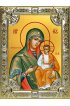 Икона Божья Матерь Милостивая серебро 18 х 24 со стразами, арт вк-3172