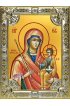 Икона Божья Матерь Минская серебро 18 х 24 со стразами, арт вк-3173