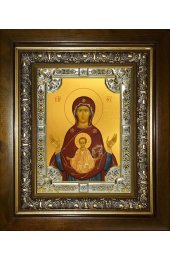 Икона Божья Матерь Знамение, 18x24 см, со стразами, в деревянном киоте, арт вк-3206