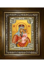 Икона Божьей Матери Ильинская, 18x24 см, со стразами, в деревянном киоте, арт вк-3245