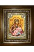 Икона Божьей Матери Козельщанская, 18x24 см, со стразами, в деревянном киоте, арт вк-3250