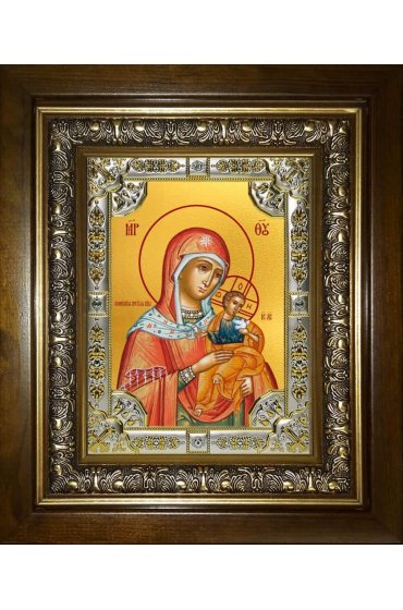 Икона Божьей Матери Коневская, 18x24 см, со стразами, в деревянном киоте, арт вк-3251