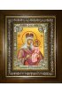 Икона Божьей Матери Любечская, 18x24 см, со стразами, в деревянном киоте, арт вк-3253