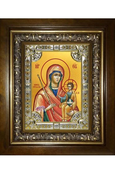 Икона Божья Матерь Минская, 18x24 см, со стразами, в деревянном киоте, арт вк-3255