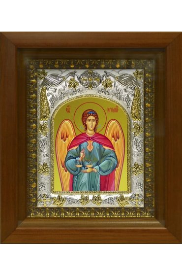 Икона Архангел Иеремиил, 14x18 см, в деревянном киоте 20х24 см, арт вк-3280
