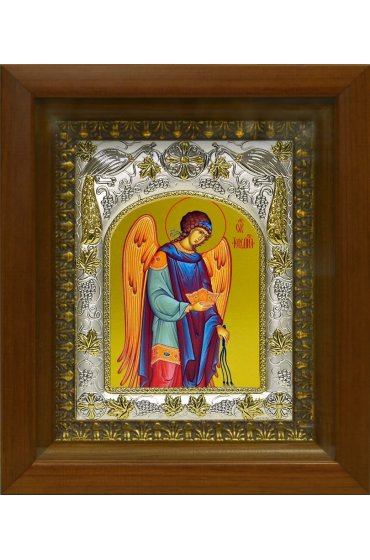 Икона Архангел Иегудиил, 14x18 см, в деревянном киоте 20х24 см, арт вк-3282