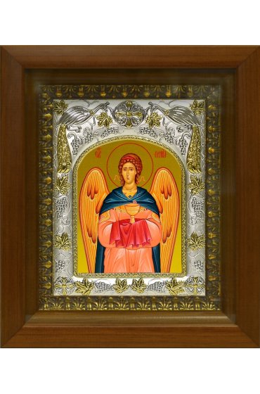Икона Рафаил Архангел, 14x18 см, в деревянном киоте 20х24 см, арт вк-3407