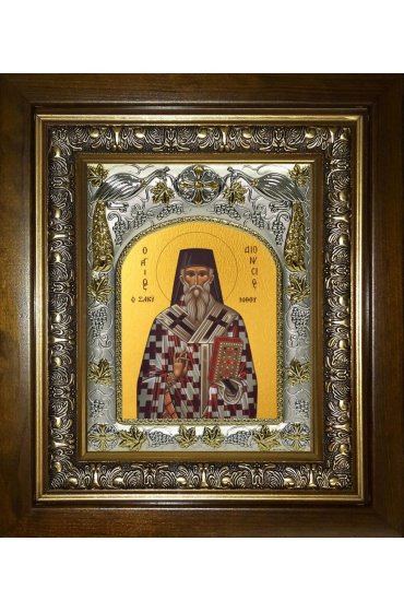Икона Дионисий Ареопагит, 14x18 см, в деревянном киоте 20х24 см, арт вк-3429