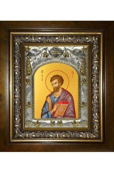 Икона Лука апостол, 14x18 см, в деревянном киоте 20х24 см, арт вк-3484