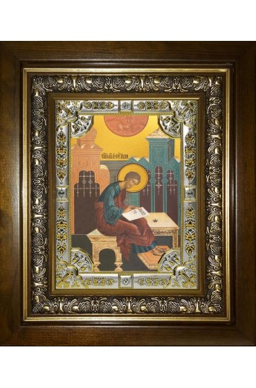 Икона Лука апостол, 18x24 см, со стразами, в деревянном киоте, арт вк-3499