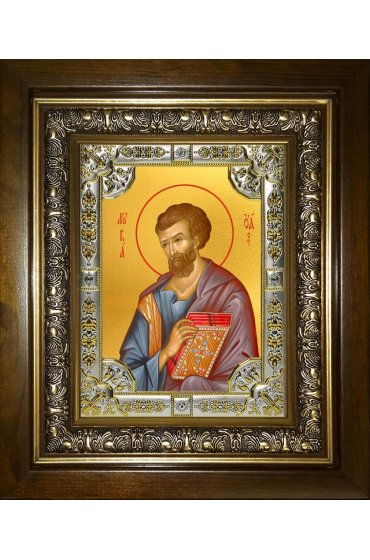 Икона Лука апостол, 18x24 см, со стразами, в деревянном киоте, арт вк-3500