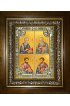 Икона Матфей, Иоанн, Марк и Лука святые апостолы и евангелисты, 18x24 см, со стразами, в деревянном киоте, арт вк-3510