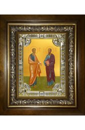 Икона Петр и Павел апостолы, 18x24 см, со стразами, в деревянном киоте, арт вк-3514