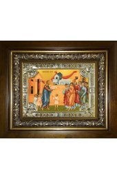 Икона Благословение Детей, 18x24 см, со стразами, в деревянном киоте, арт вк-3557