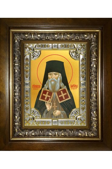 Икона Александр Санаксарский, 18x24 см, со стразами, в деревянном киоте, арт вк-3585
